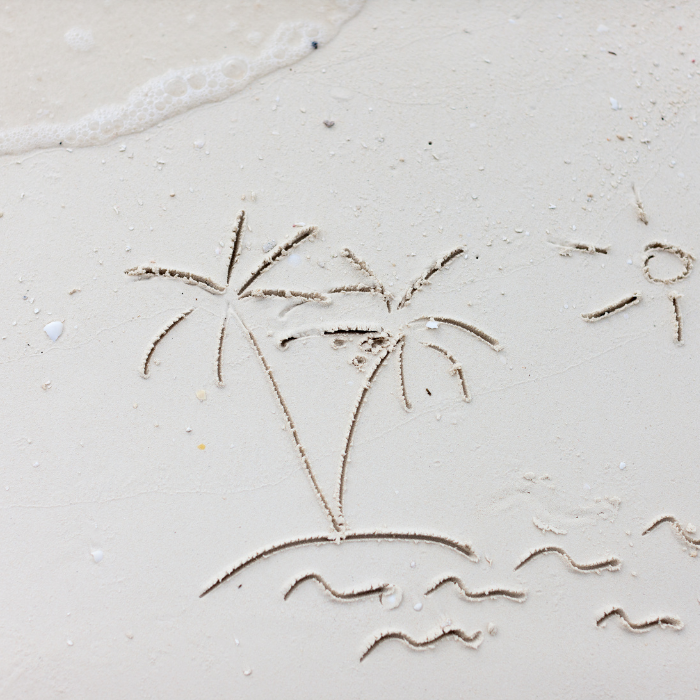 Sand mit Palme